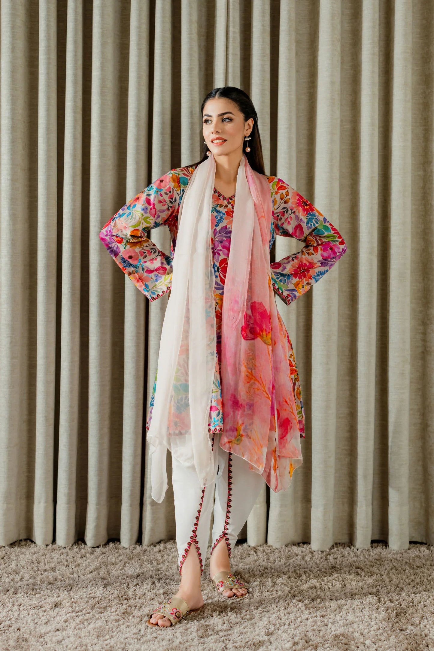 Bloom Burst Floral Kurta Set