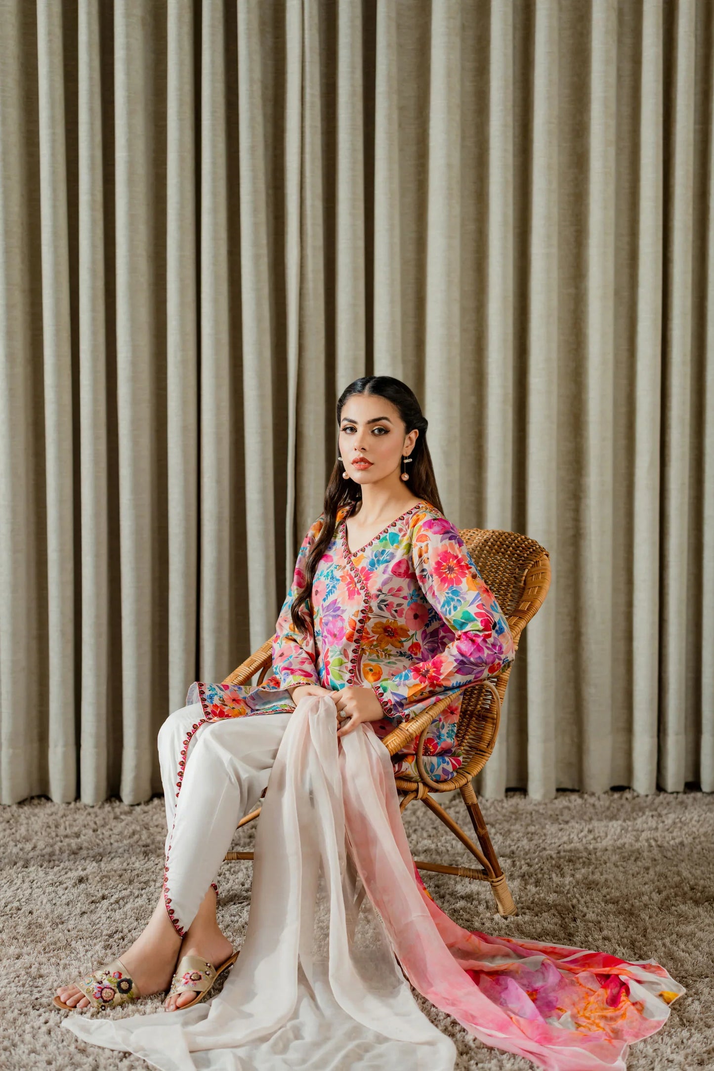 Bloom Burst Floral Kurta Set
