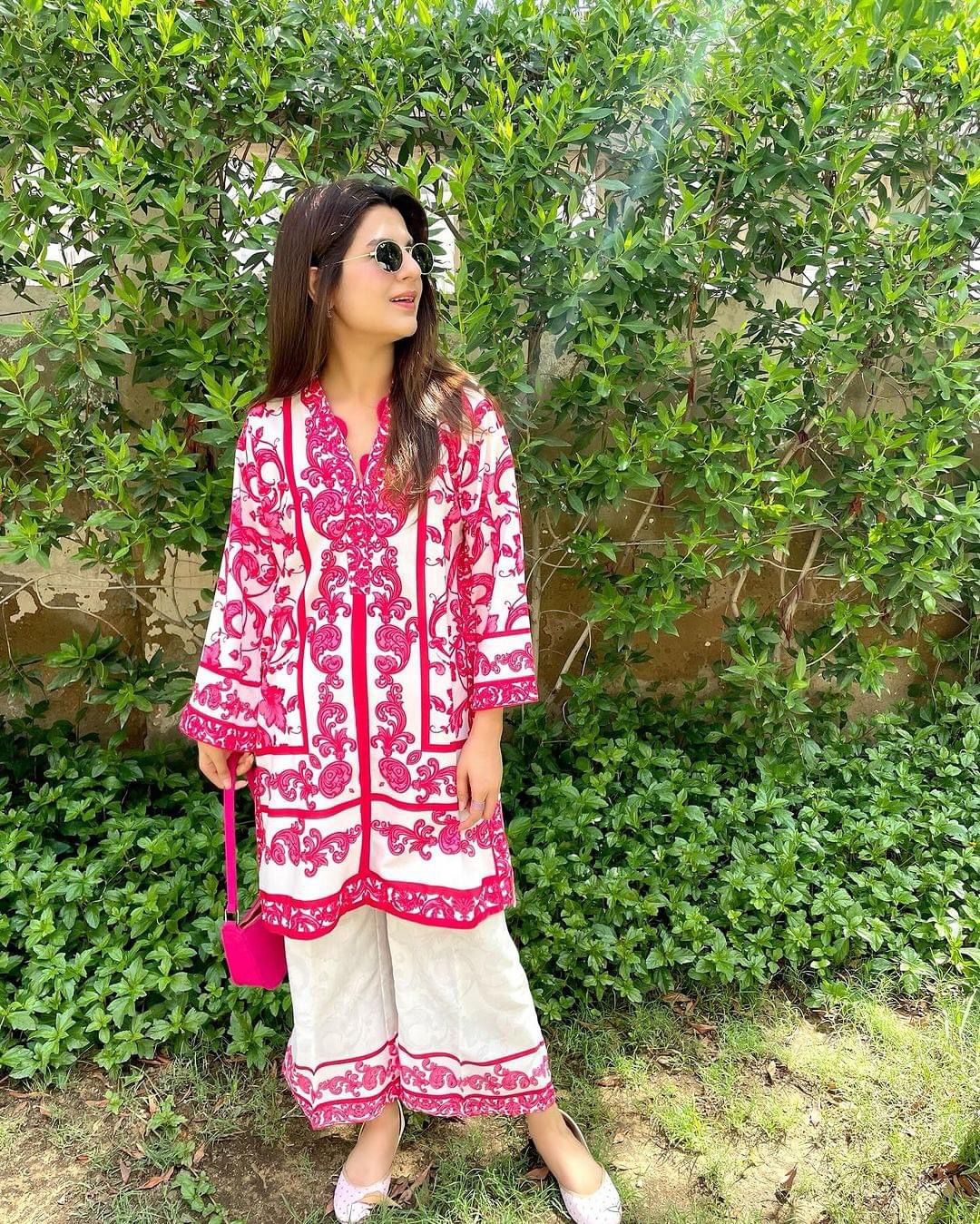 Party Punch Fuchsia Baroque Print Co-ord Set