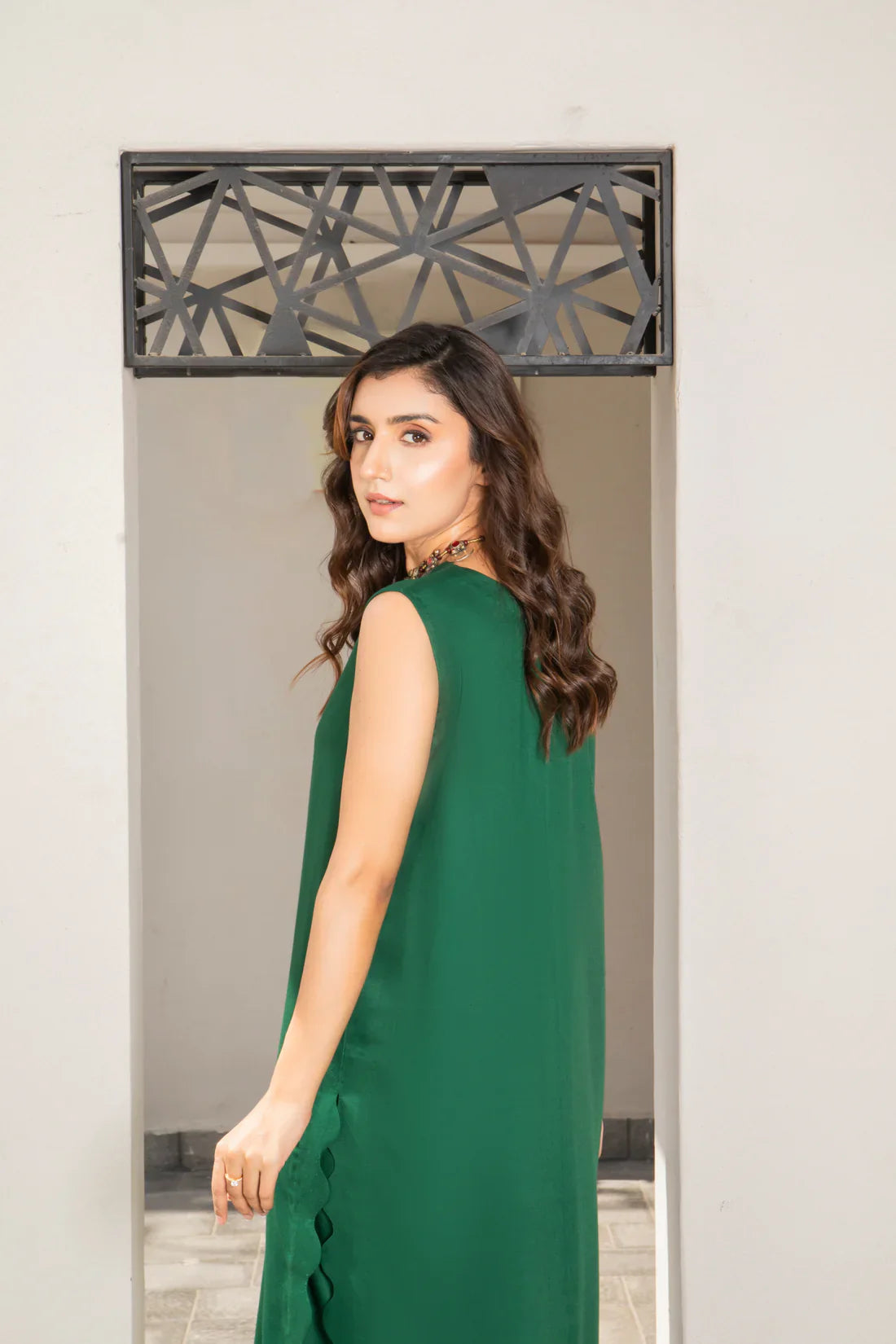 Emerald Edge Sleeveless Co-Ord Set